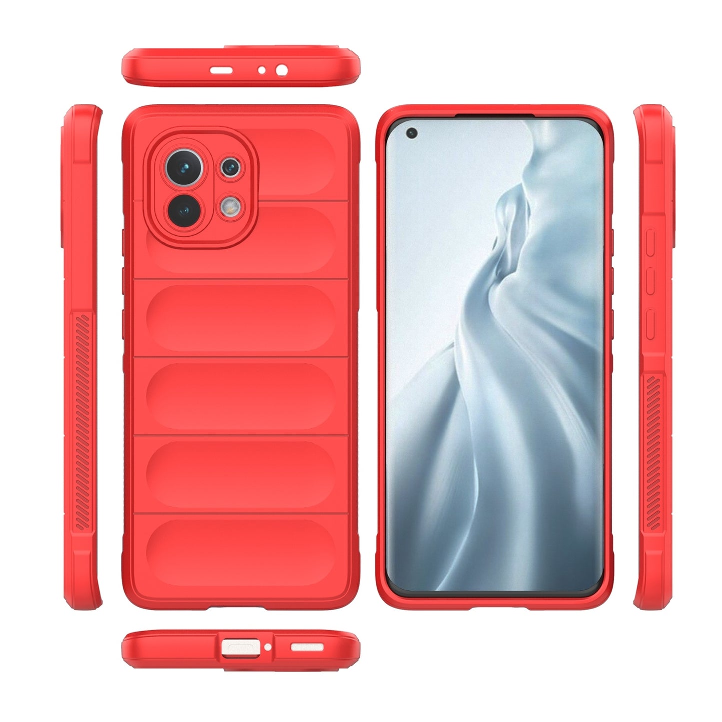Xiaomi Mi 11 Magic Shield TPU + Flannel Phone Case: Durable, Non-toxic, Easy Access, Stylish Design