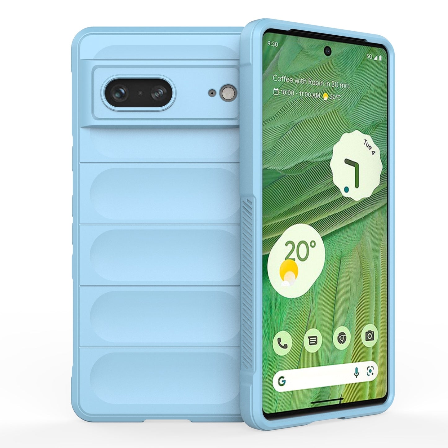 Google Pixel 7 Magic Shield TPU + Flannel Phone Case: Durable, Non-toxic, Easy Access, Stylish Design