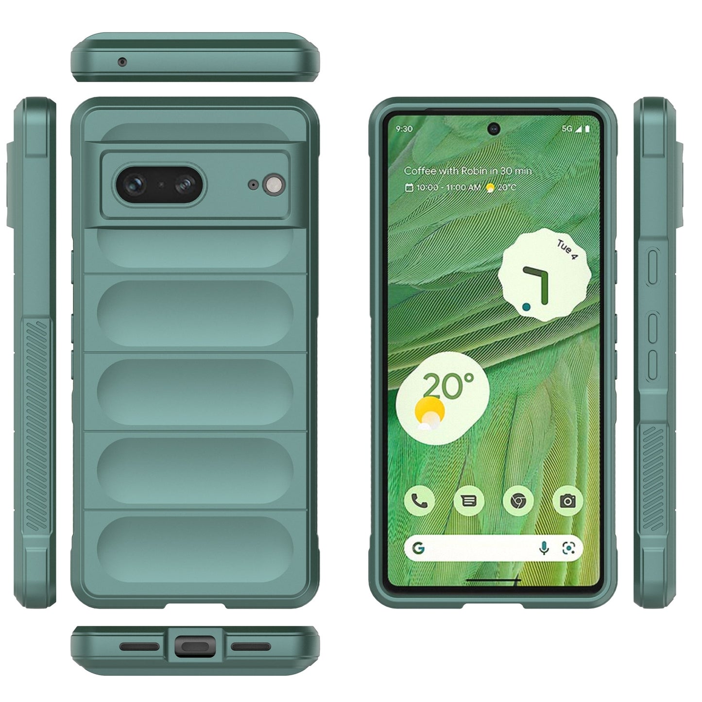 Google Pixel 7 Magic Shield TPU + Flannel Phone Case: Durable, Non-toxic, Easy Access, Stylish Design