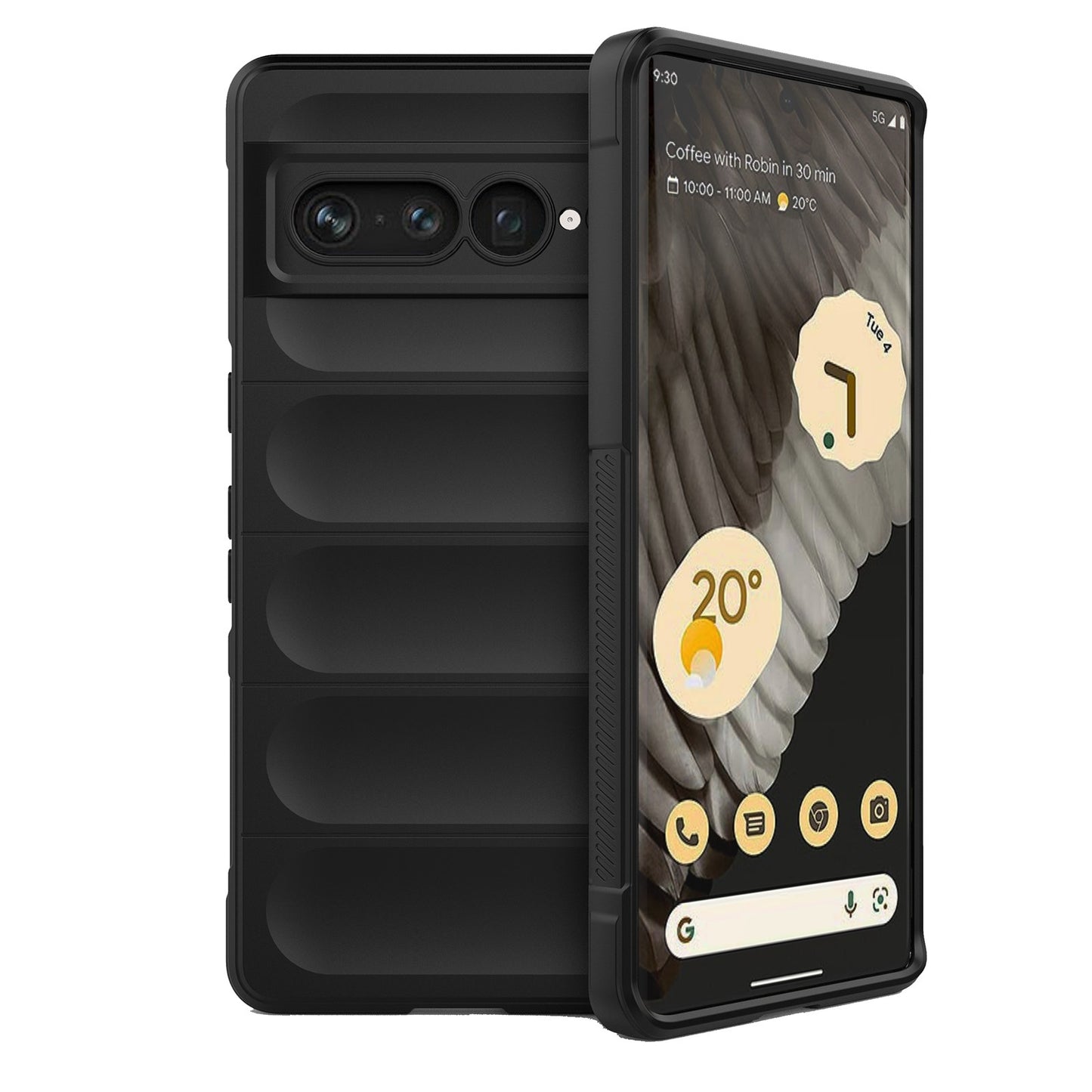 Google Pixel 7 Pro Magic Shield TPU + Flannel Phone Case: Durable, Non-toxic, Easy Access, Stylish Design
