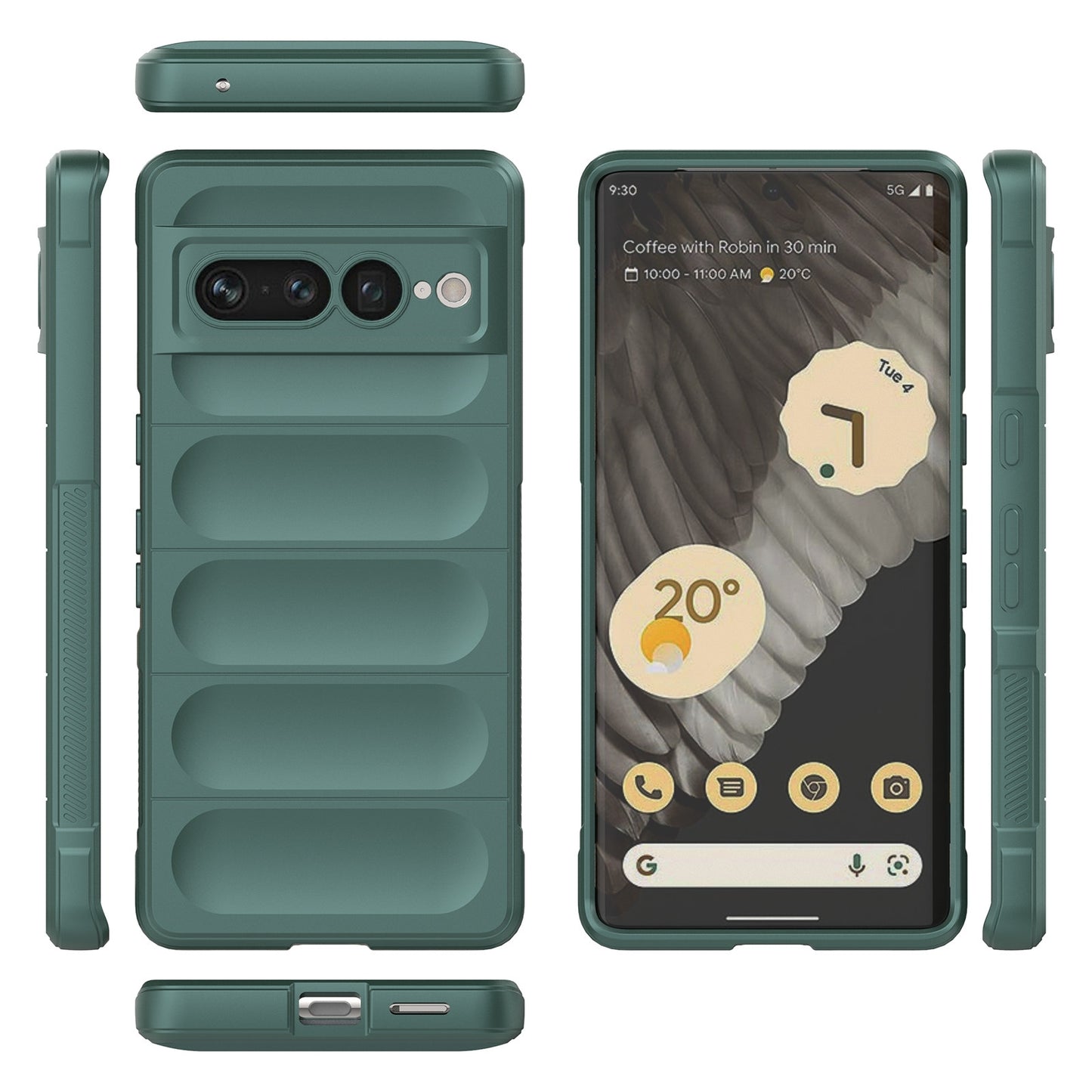 Google Pixel 7 Pro Magic Shield TPU + Flannel Phone Case: Durable, Non-toxic, Easy Access, Stylish Design