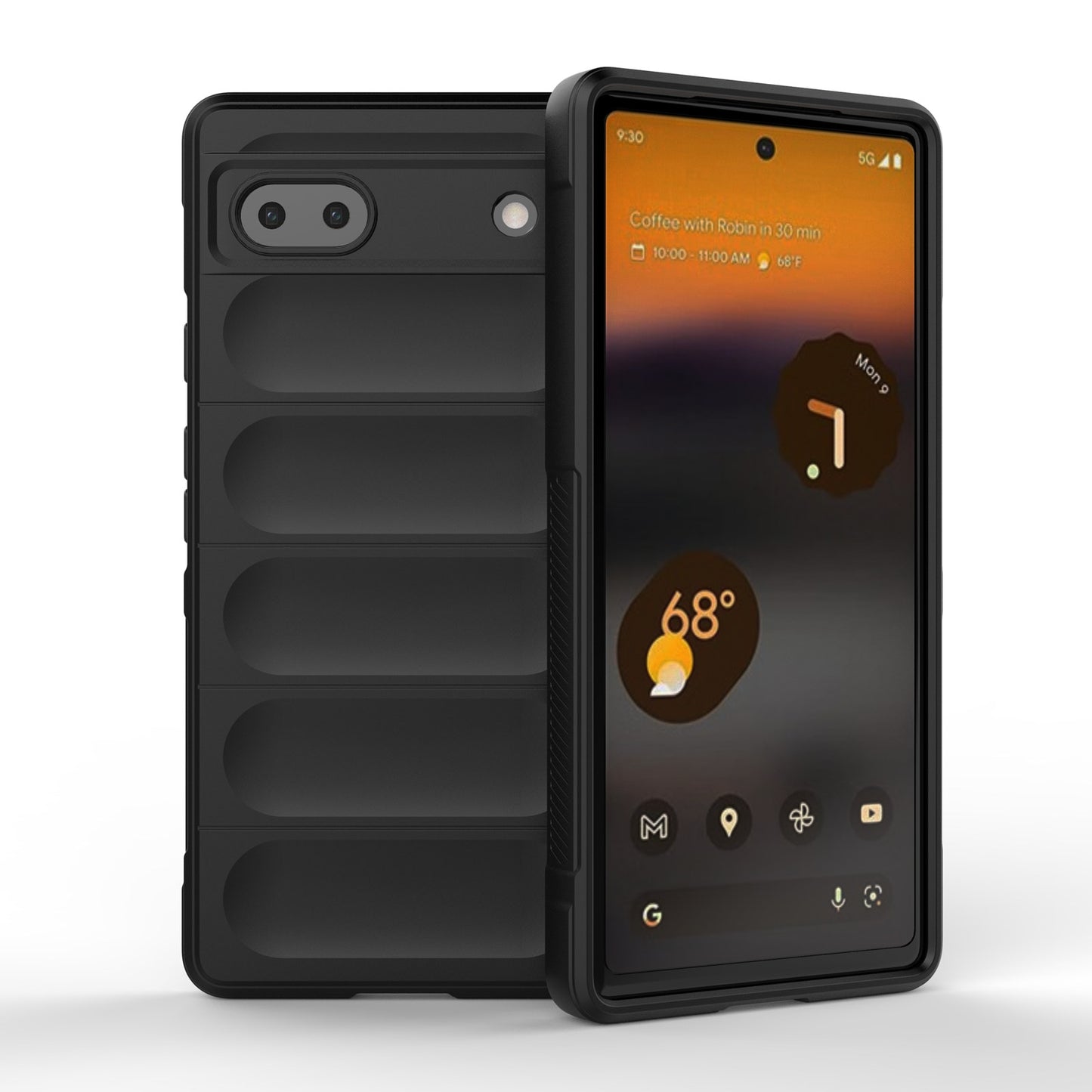 Google Pixel 6a Magic Shield TPU + Flannel Phone Case: Durable, Non-toxic, Easy Access, Stylish Design