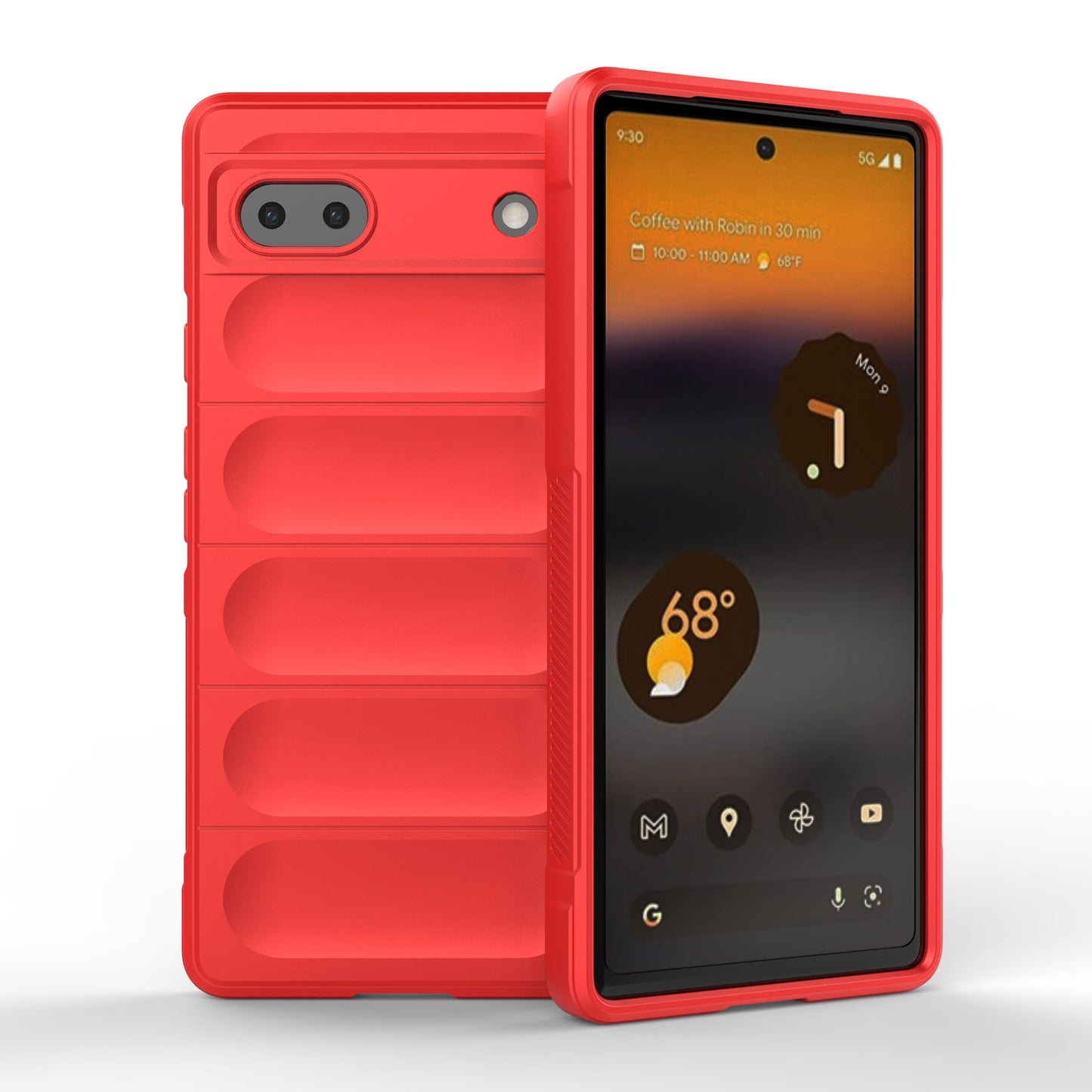 Google Pixel 6a Magic Shield TPU + Flannel Phone Case: Durable, Non-toxic, Easy Access, Stylish Design