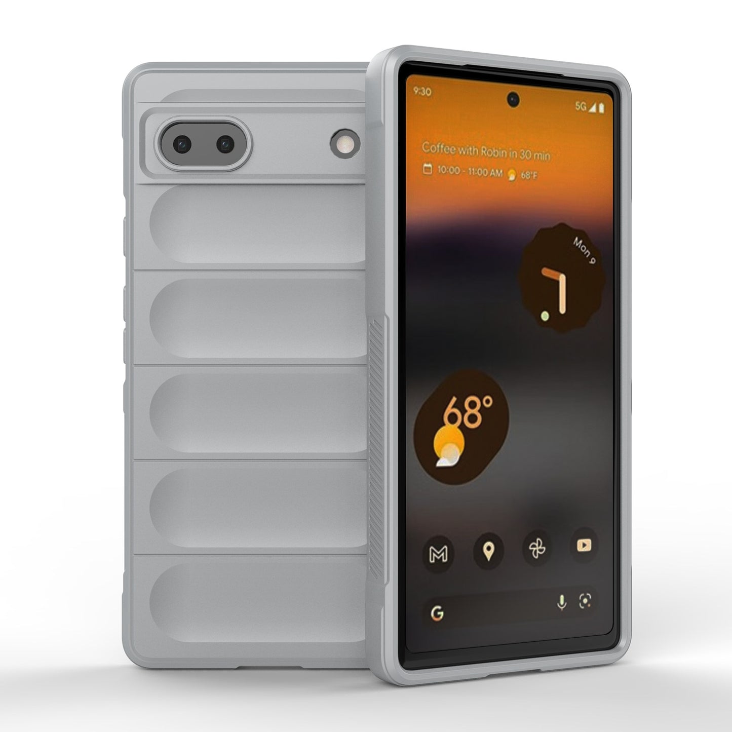 Google Pixel 6a Magic Shield TPU + Flannel Phone Case: Durable, Non-toxic, Easy Access, Stylish Design