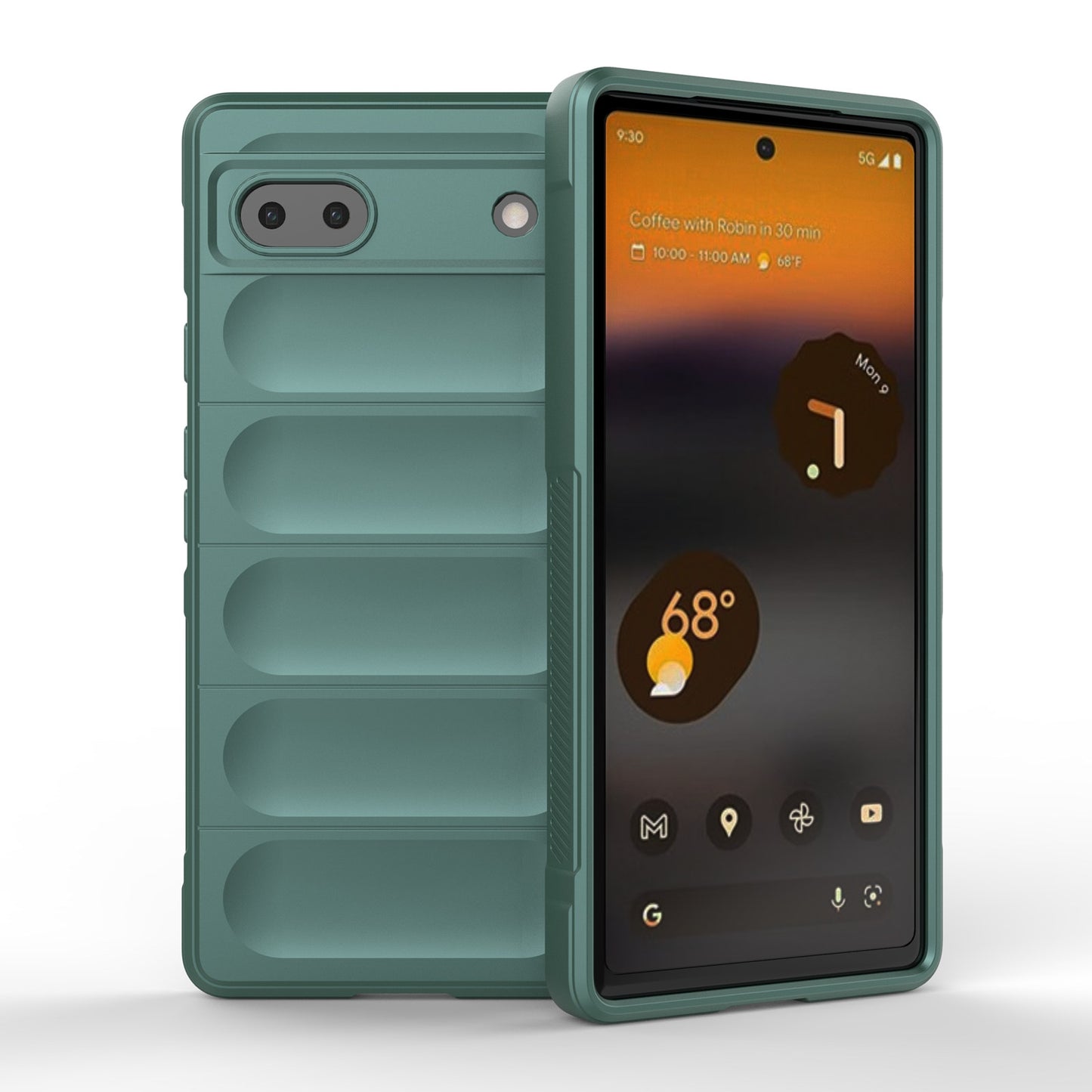 Google Pixel 6a Magic Shield TPU + Flannel Phone Case: Durable, Non-toxic, Easy Access, Stylish Design