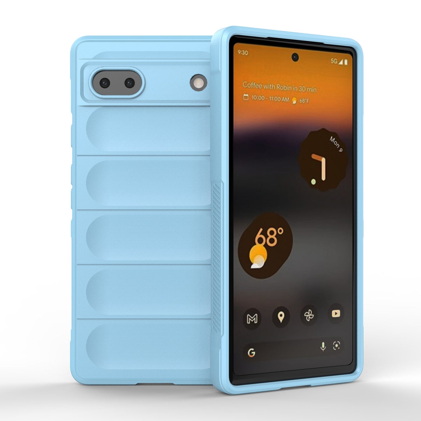 Google Pixel 6a Magic Shield TPU + Flannel Phone Case: Durable, Non-toxic, Easy Access, Stylish Design