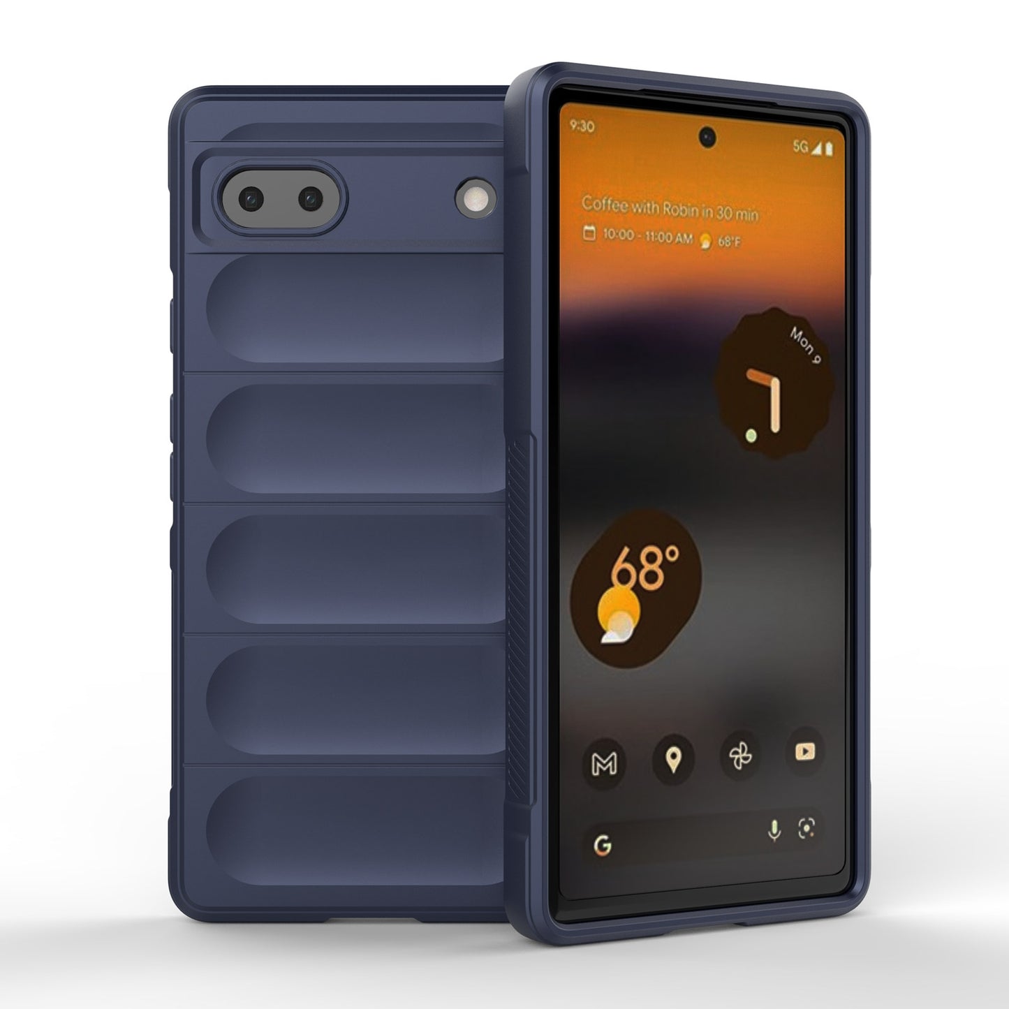 Google Pixel 6a Magic Shield TPU + Flannel Phone Case: Durable, Non-toxic, Easy Access, Stylish Design
