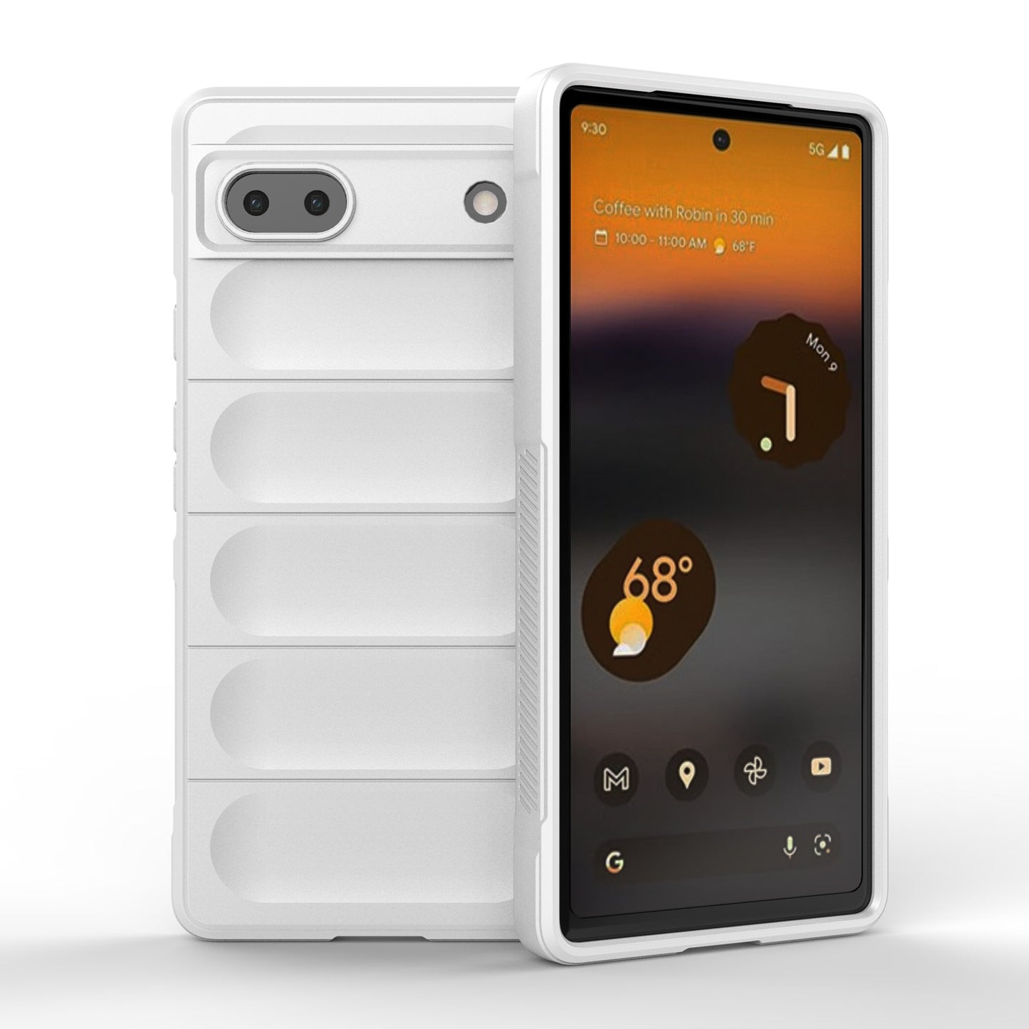 Google Pixel 6a Magic Shield TPU + Flannel Phone Case: Durable, Non-toxic, Easy Access, Stylish Design