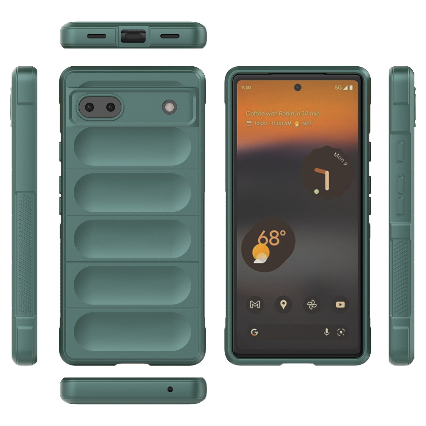 Google Pixel 6a Magic Shield TPU + Flannel Phone Case: Durable, Non-toxic, Easy Access, Stylish Design