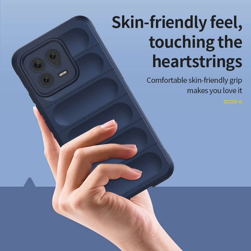 Xiaomi 13 Magic Shield TPU + Flannel Phone Case: Durable, Non-toxic, Easy Access, Stylish Design