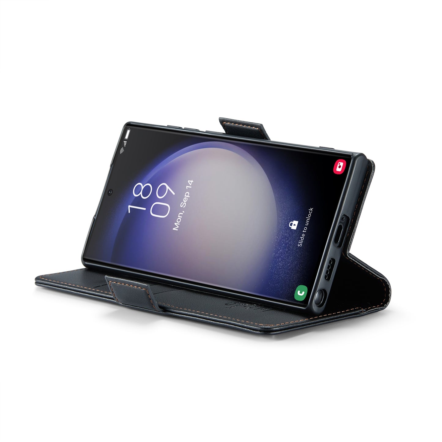 Samsung Galaxy S24 Ultra Leather Wallet Case - RFID Blocking, Stand Function, Card Slots