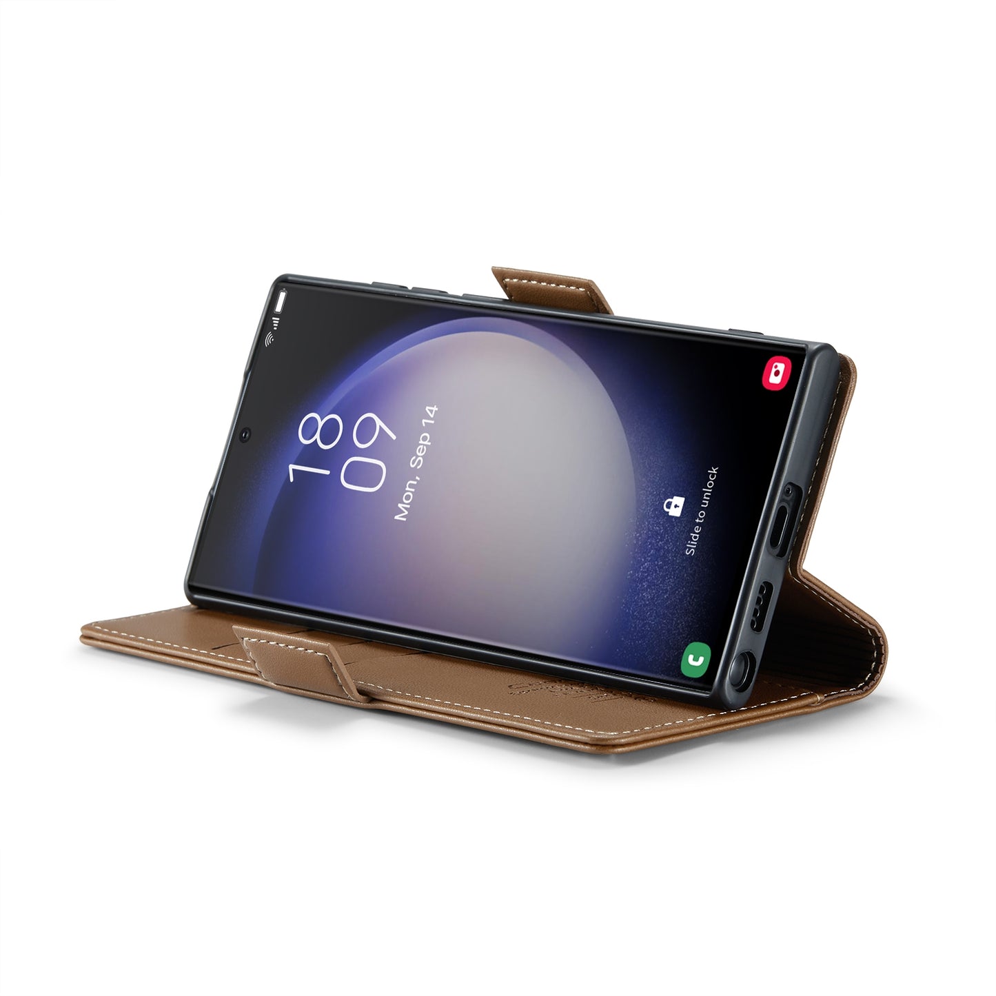 Samsung Galaxy S24 Ultra Leather Wallet Case - RFID Blocking, Stand Function, Card Slots