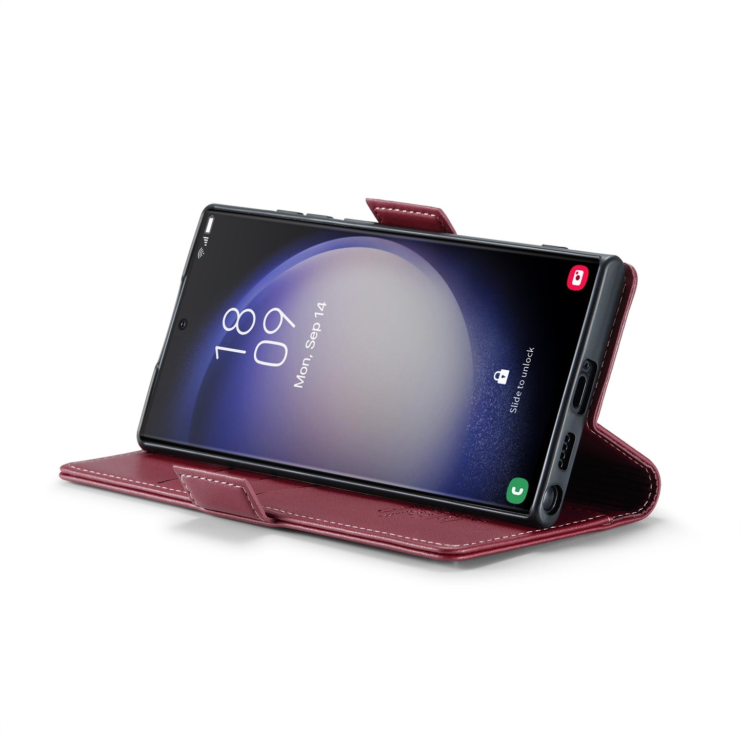 Samsung Galaxy S24 Ultra Leather Wallet Case - RFID Blocking, Stand Function, Card Slots