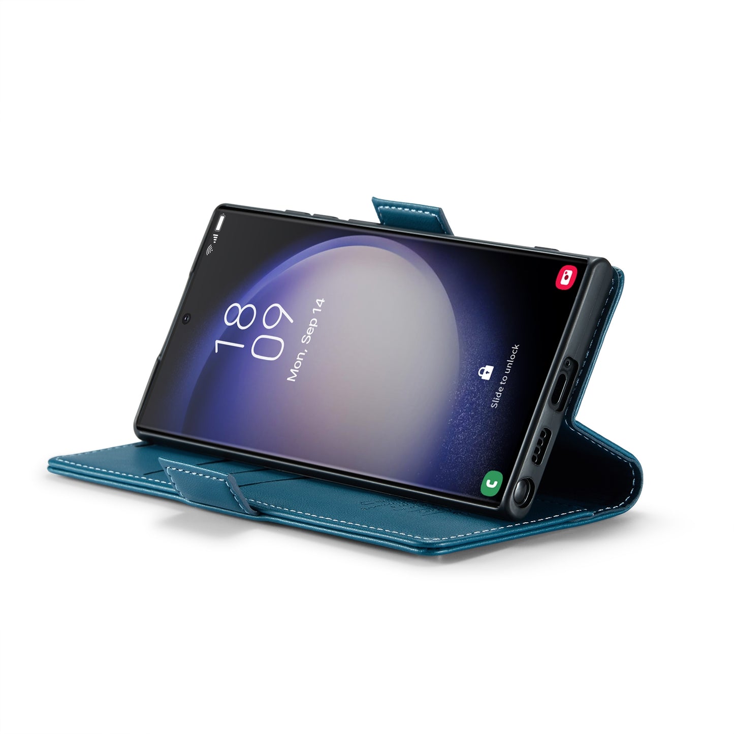Samsung Galaxy S24 Ultra Leather Wallet Case - RFID Blocking, Stand Function, Card Slots