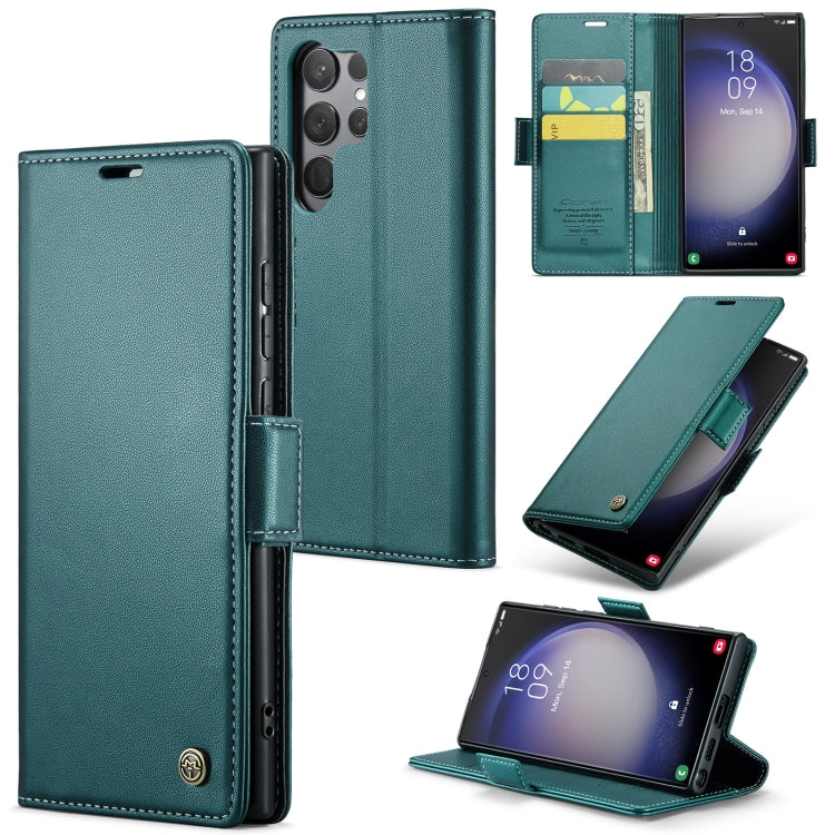 Samsung Galaxy S24 Ultra Leather Wallet Case - RFID Blocking, Stand Function, Card Slots