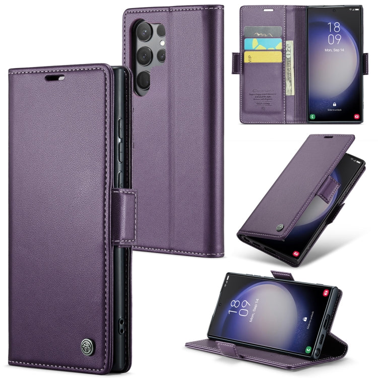Samsung Galaxy S24 Ultra Leather Wallet Case - RFID Blocking, Stand Function, Card Slots