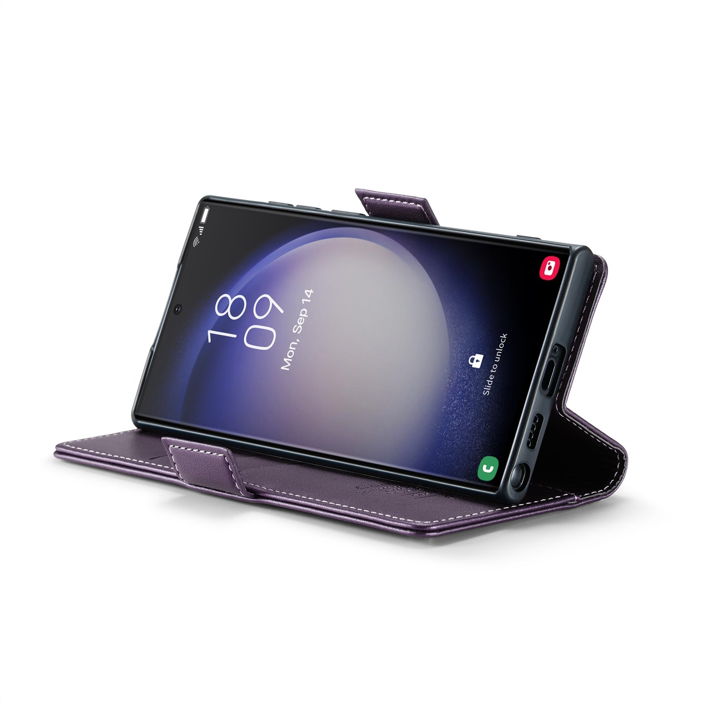 Samsung Galaxy S24 Ultra Leather Wallet Case - RFID Blocking, Stand Function, Card Slots