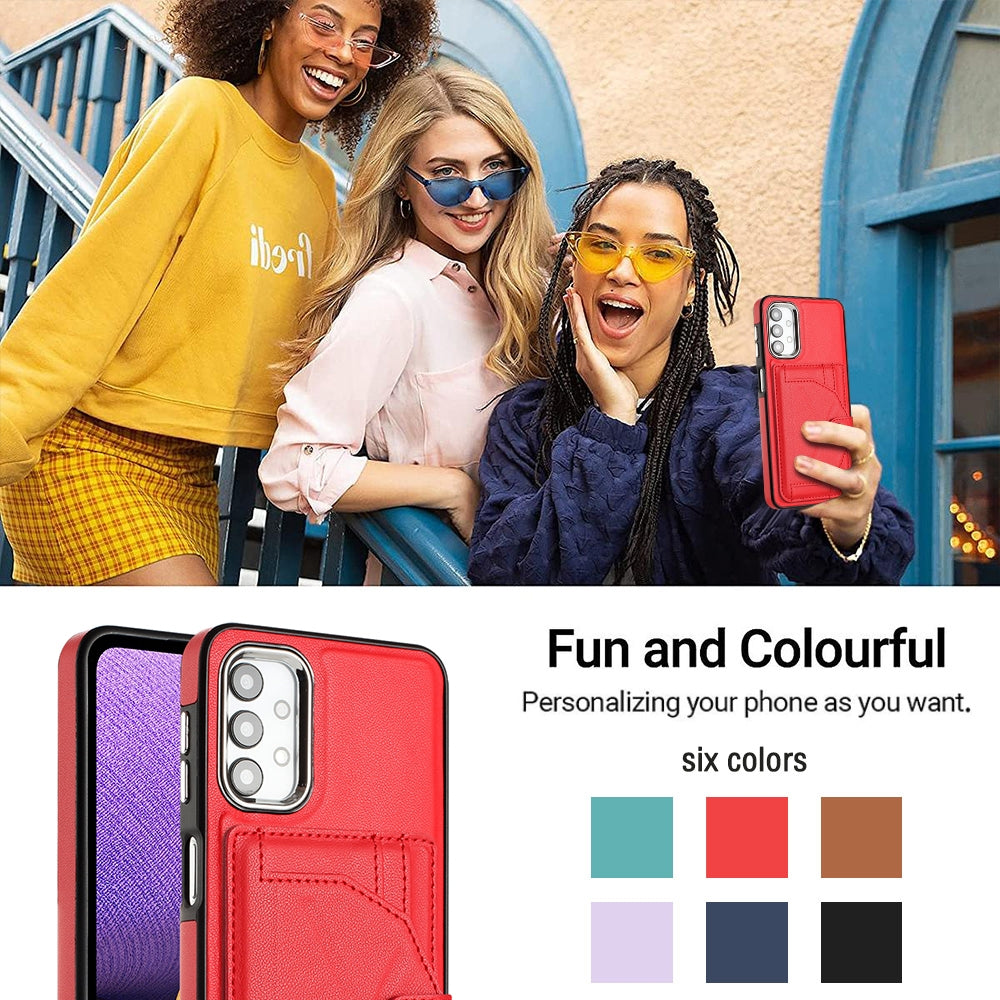 Samsung Galaxy A13 4G Shockproof Leather Phone Case with Card Holder - Stylish, Durable, and Convenient