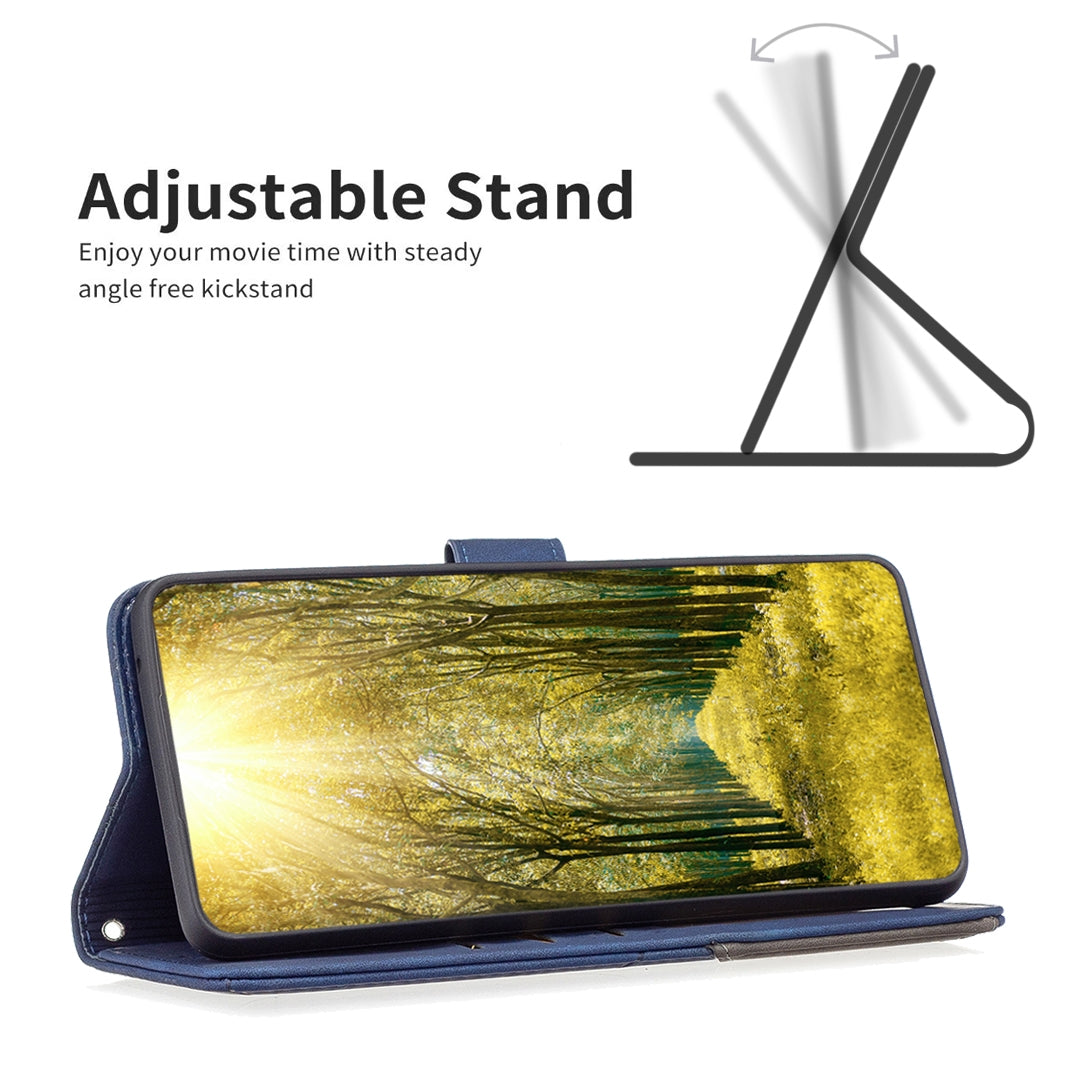 Samsung Galaxy S24 Ultra 5G Wallet Case – Rhombus Texture PU Leather, Magnetic Buckle, Card Slots, Stand Function, Shockproof Protective Cover