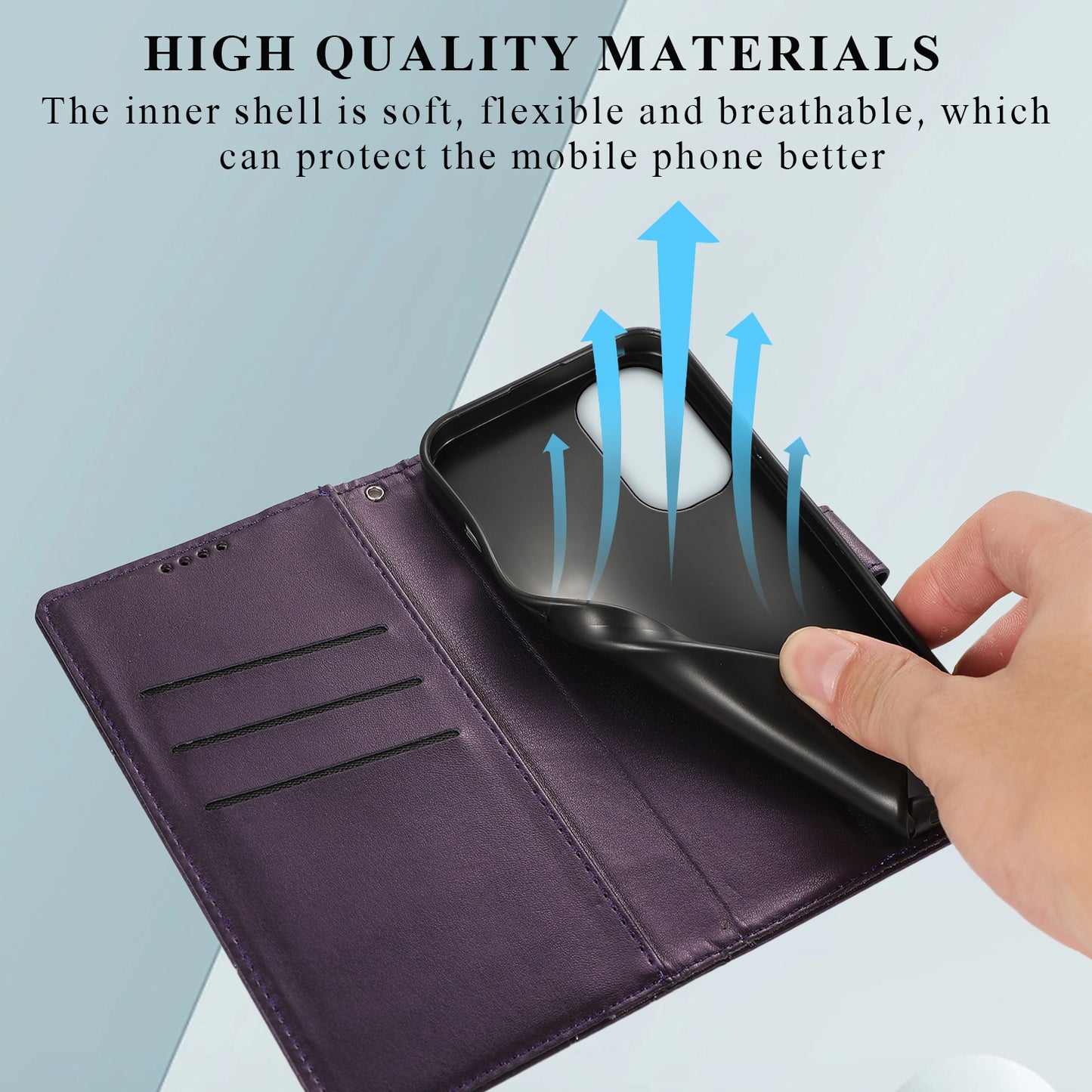 OnePlus Nord CE 3 PU Genuine Leather Texture Embossed Line Phone Case with Card Wallet, Kickstand & Wrist Strap