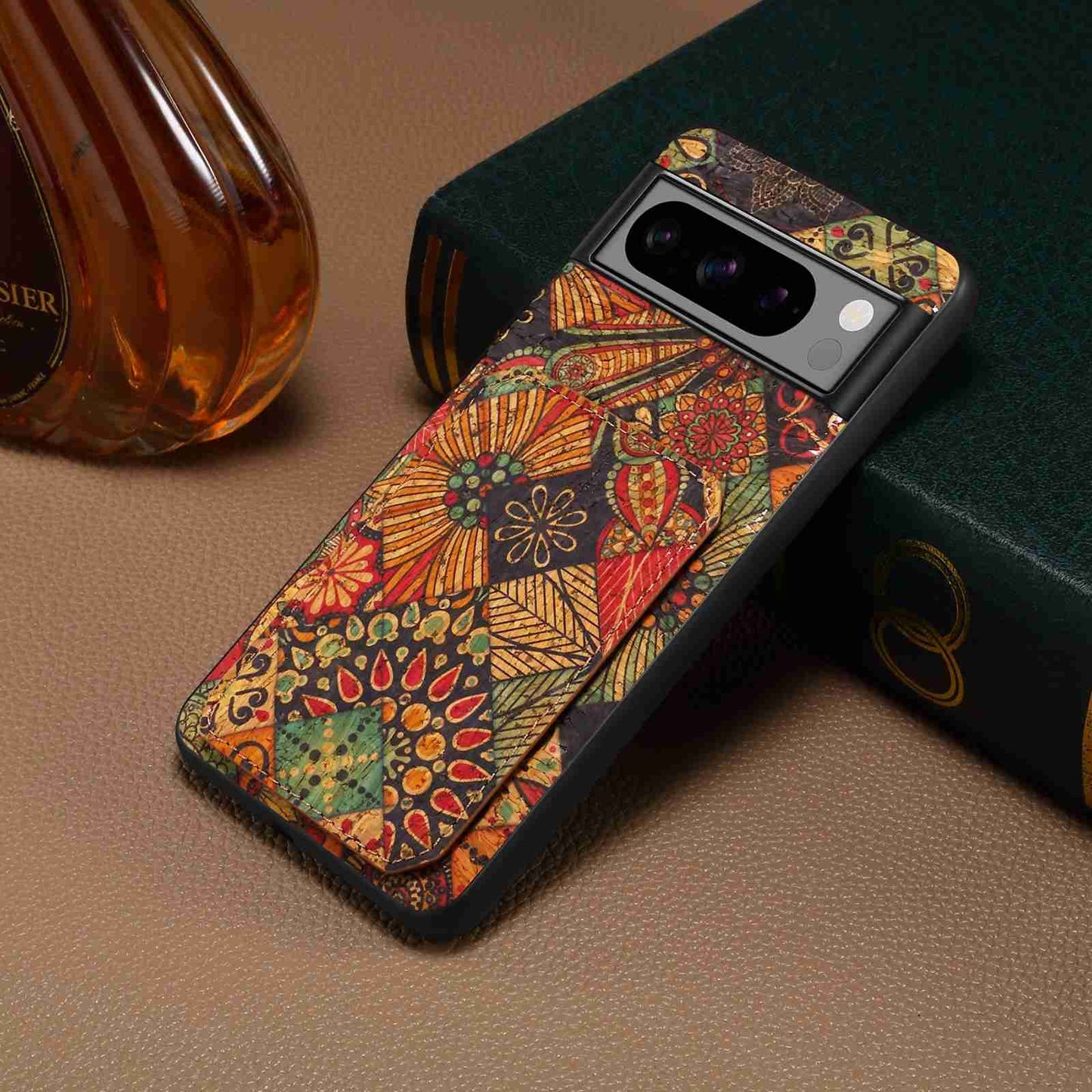 Google Pixel 6 Dual Card Slot Holder Phone Case – Patterned Design, Scratch & Dirt Protection, Convenient Holder