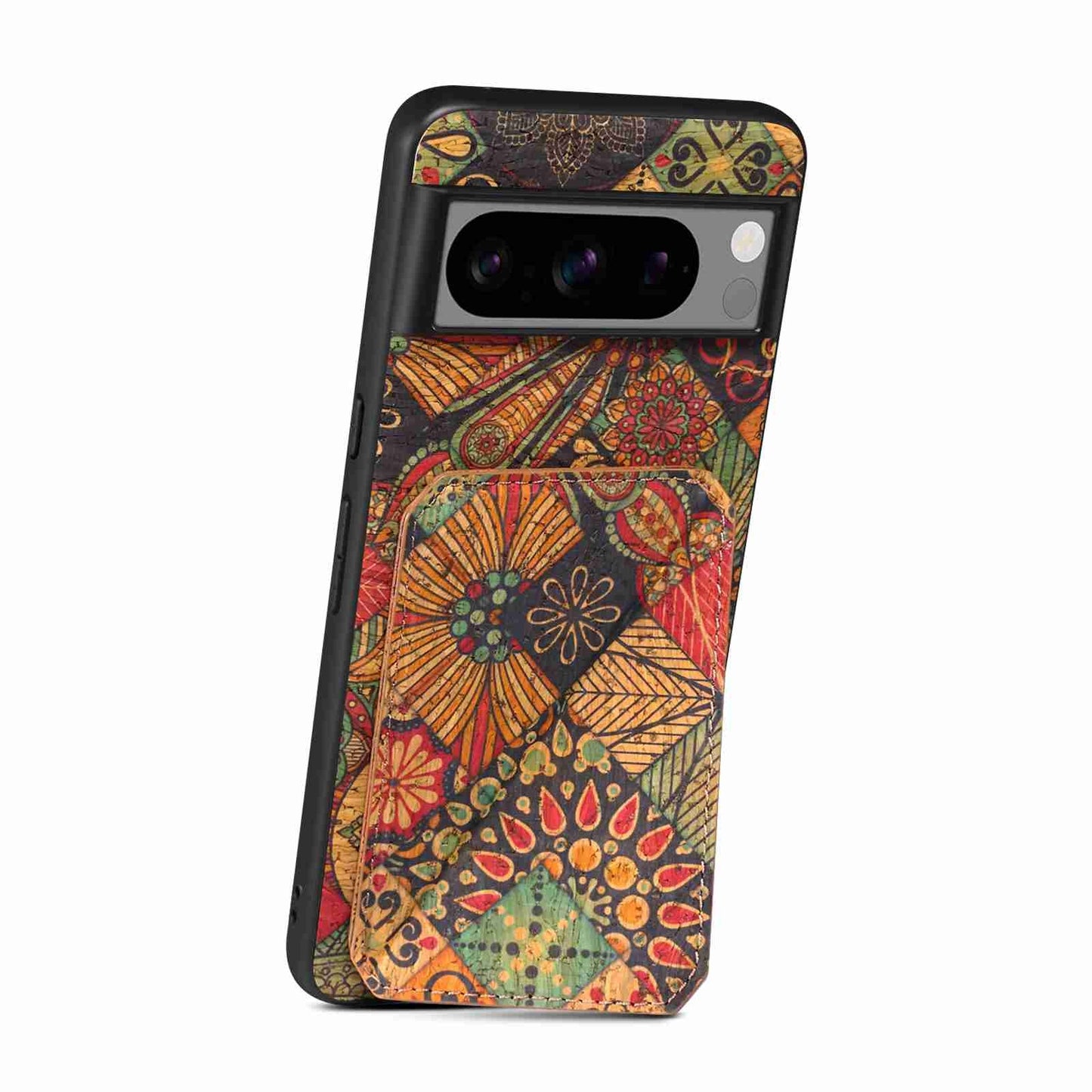 Google Pixel 6 Dual Card Slot Holder Phone Case – Patterned Design, Scratch & Dirt Protection, Convenient Holder