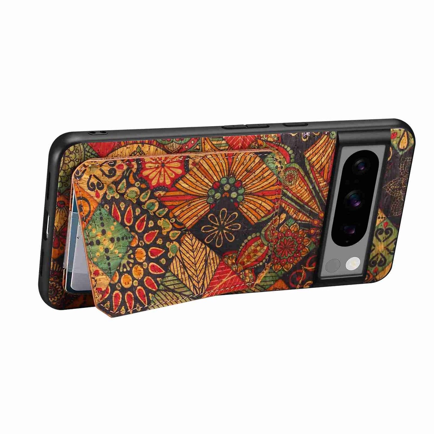 Google Pixel 6 Dual Card Slot Holder Phone Case – Patterned Design, Scratch & Dirt Protection, Convenient Holder