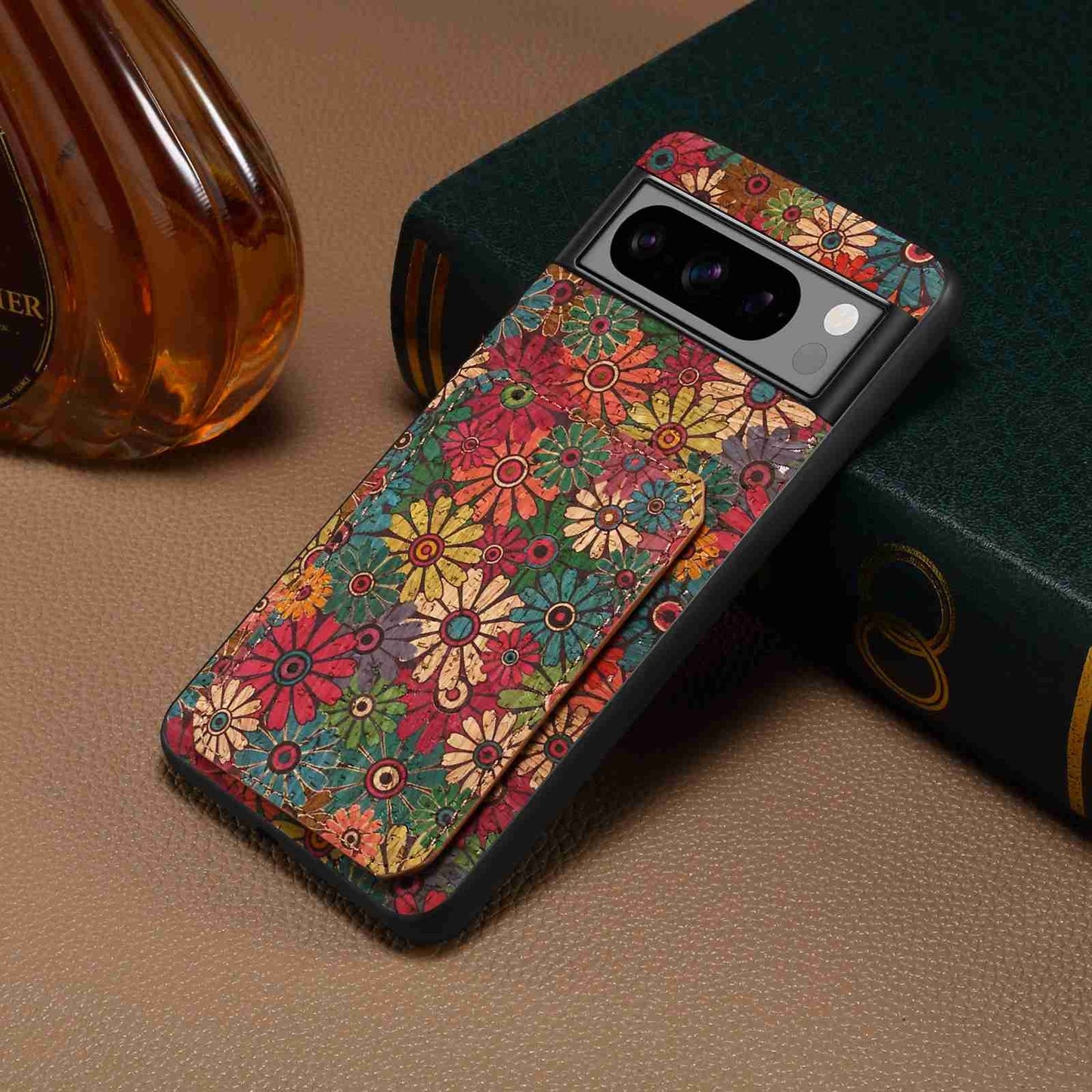 Google Pixel 6 Dual Card Slot Holder Phone Case – Patterned Design, Scratch & Dirt Protection, Convenient Holder