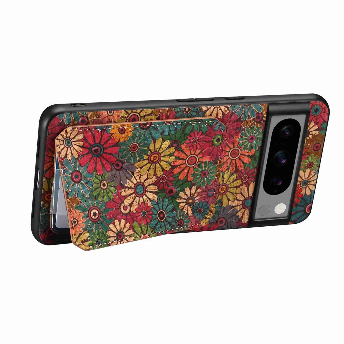 Google Pixel 6 Dual Card Slot Holder Phone Case – Patterned Design, Scratch & Dirt Protection, Convenient Holder