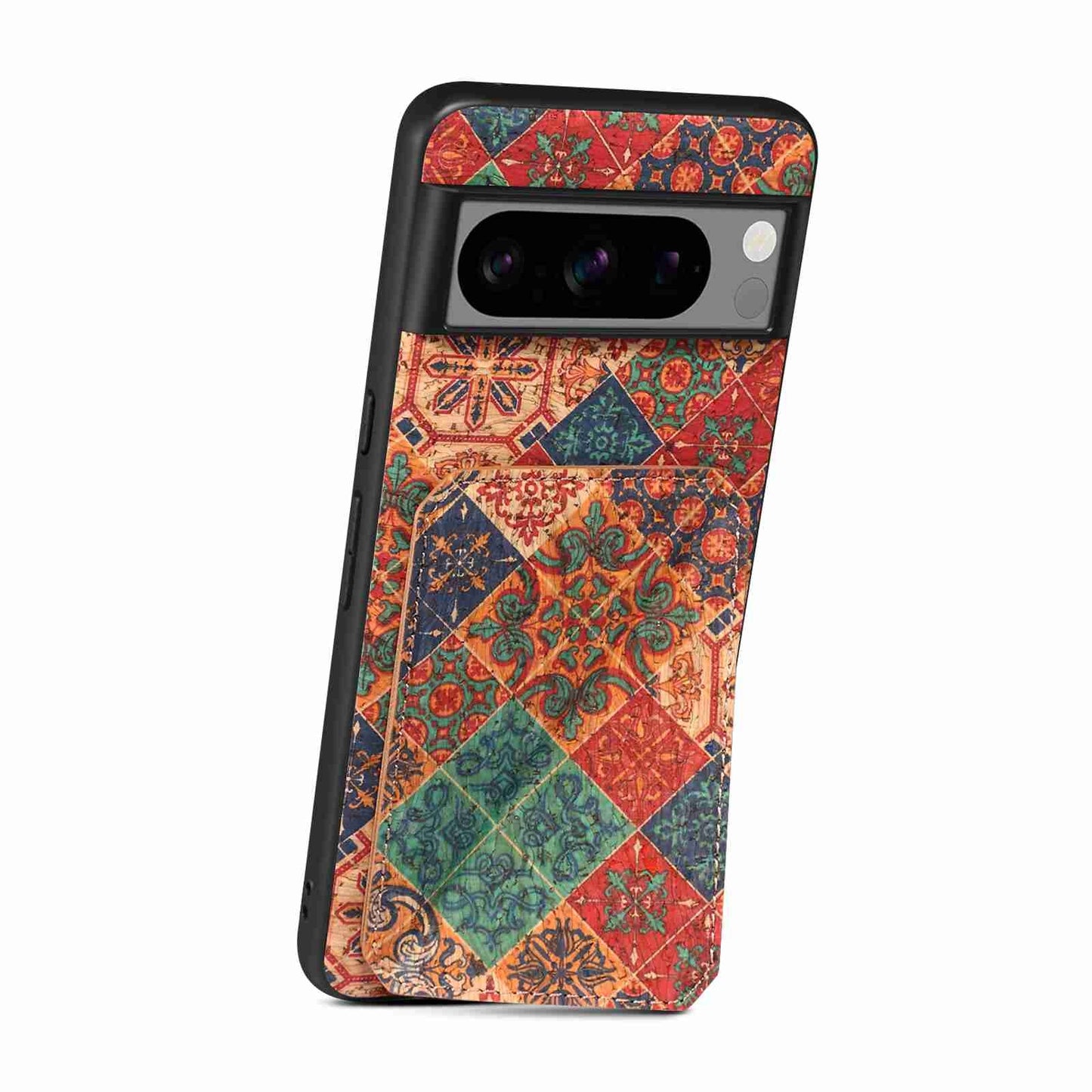 Google Pixel 6 Dual Card Slot Holder Phone Case – Patterned Design, Scratch & Dirt Protection, Convenient Holder