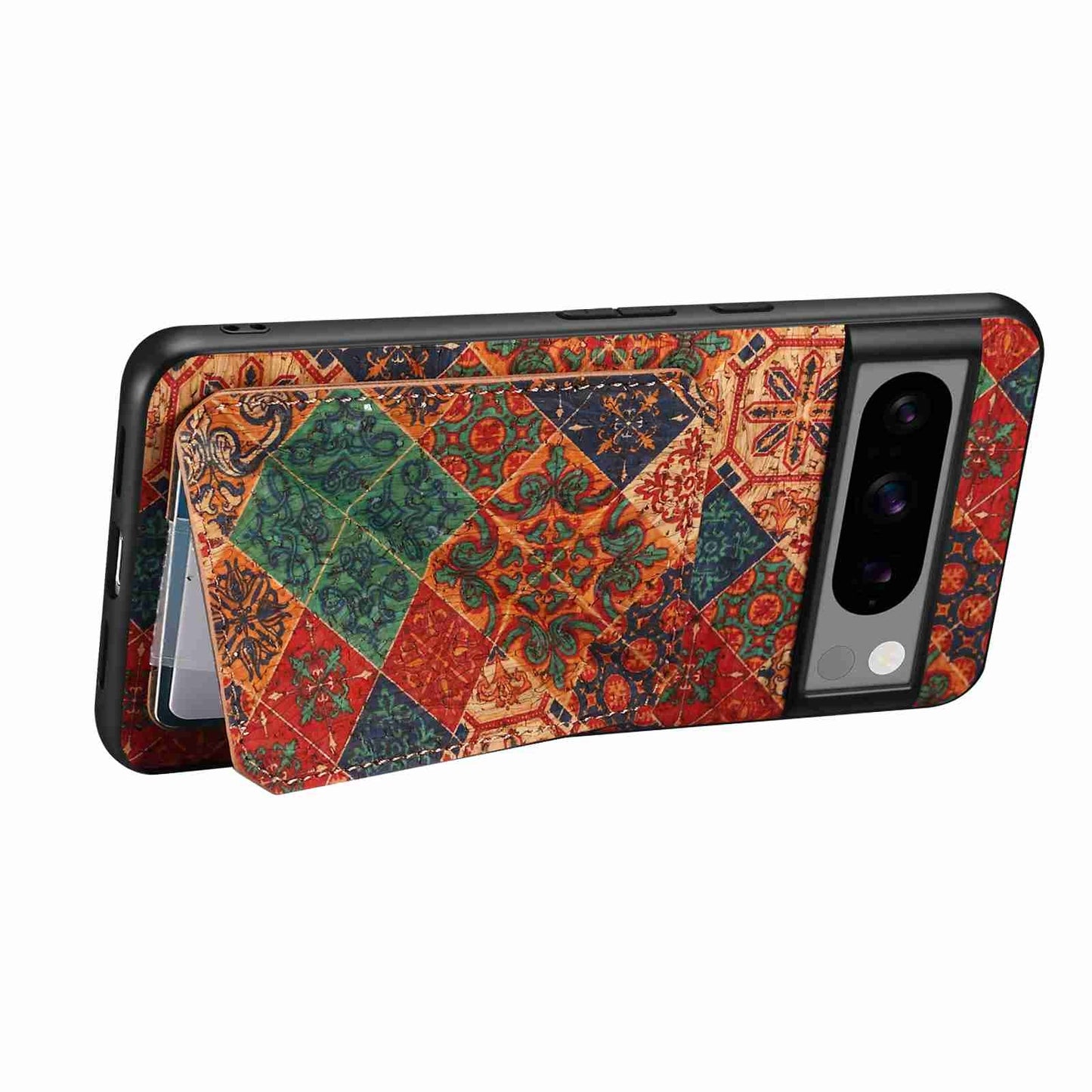 Google Pixel 6 Dual Card Slot Holder Phone Case – Patterned Design, Scratch & Dirt Protection, Convenient Holder