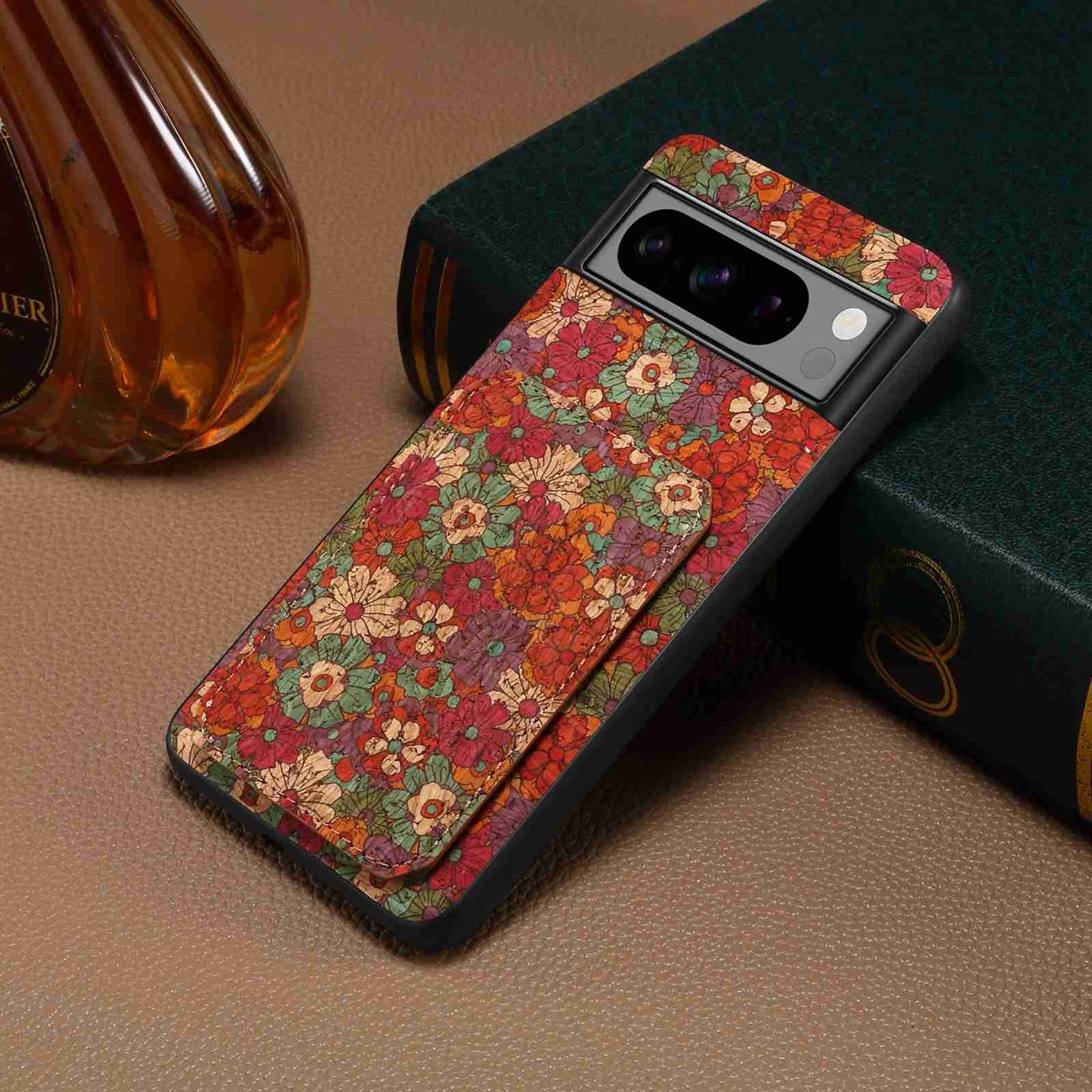 Google Pixel 6 Dual Card Slot Holder Phone Case – Patterned Design, Scratch & Dirt Protection, Convenient Holder