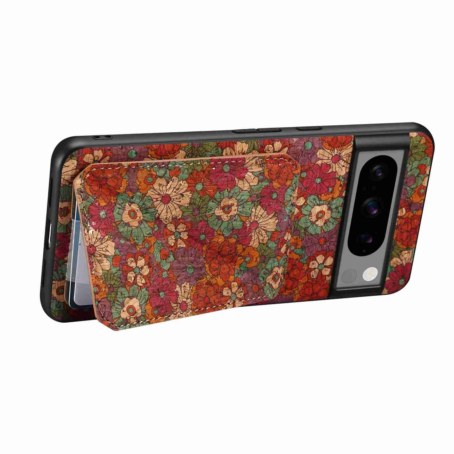 Google Pixel 6 Dual Card Slot Holder Phone Case – Patterned Design, Scratch & Dirt Protection, Convenient Holder