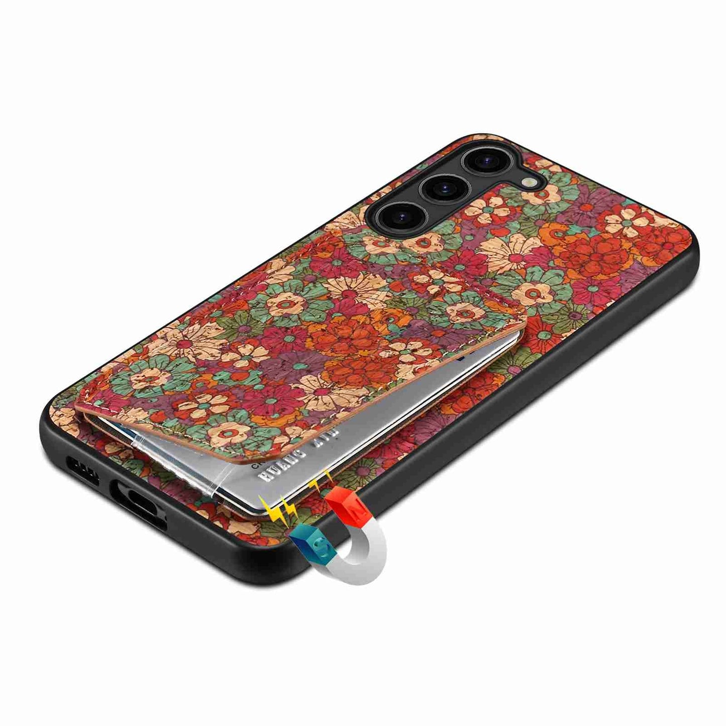 Samsung Galaxy S24 Ultra 5G Dual Card Slot Holder Phone Case – Patterned Design, Scratch & Dirt Protection, Convenient Holder