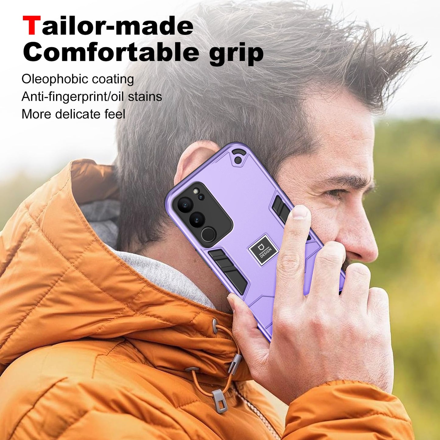 vivo V29 5G 2 in 1 Shockproof, Lightweight Phone Case with TPU+PC Material, Fashionable Design, and Precise Cut-outs
