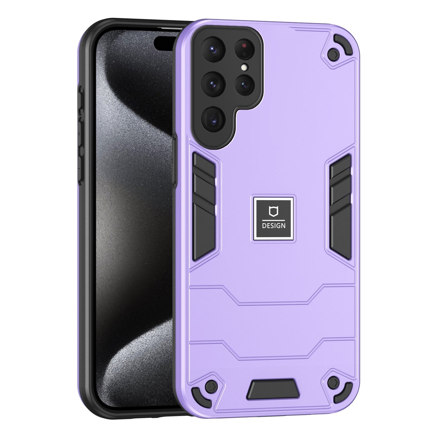 Samsung Galaxy S24 Ultra 5G 2 in 1 Shockproof, Lightweight Phone Case with TPU+PC Material, Fashionable Design, and Precise Cut-outs