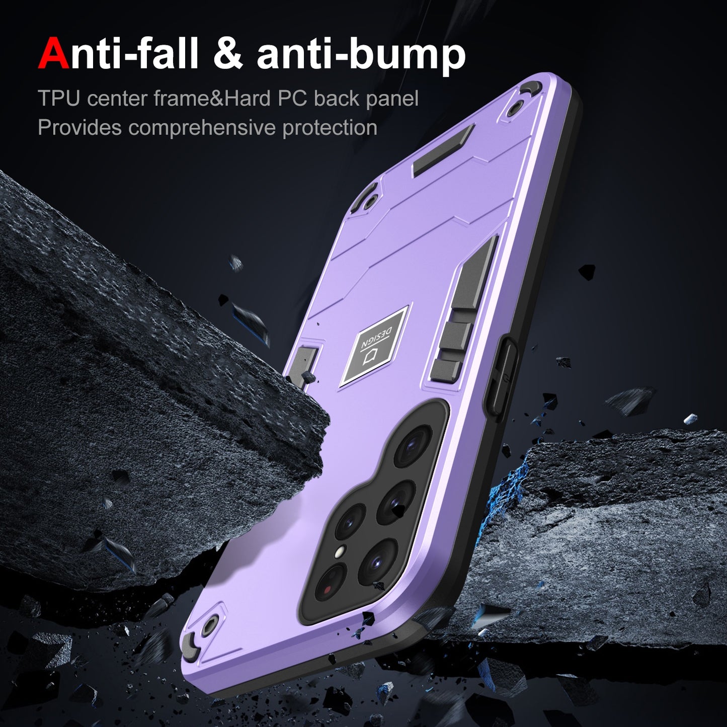 Samsung Galaxy S24 Ultra 5G 2 in 1 Shockproof, Lightweight Phone Case with TPU+PC Material, Fashionable Design, and Precise Cut-outs