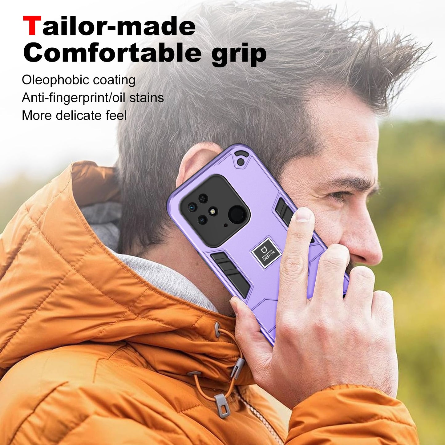 Xiaomi Redmi 10C 2 in 1 Shockproof, Lightweight Phone Case with TPU+PC Material, Fashionable Design, and Precise Cut-outs