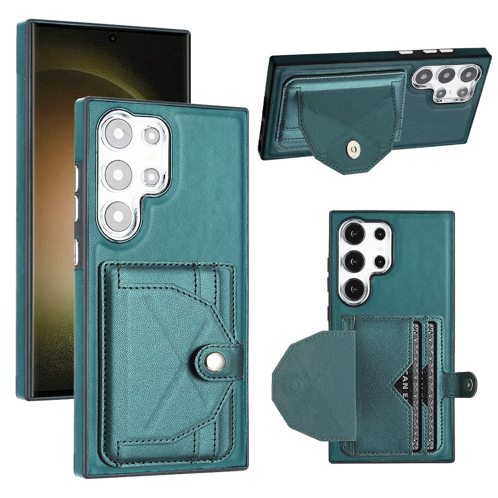 Samsung Galaxy S24 Ultra 5G Shockproof Leather Phone Case with Card Holder - Stylish, Durable, and Convenient