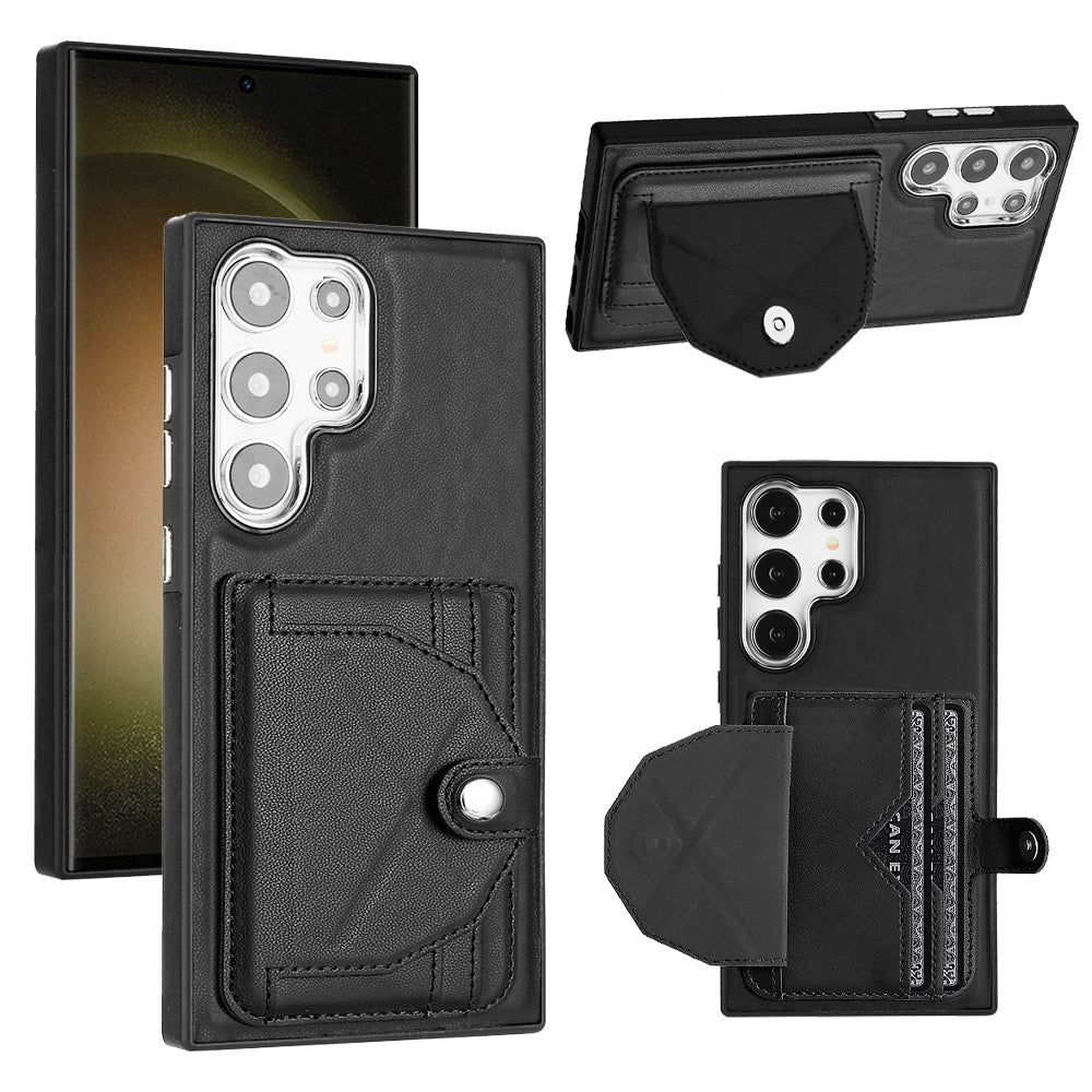Samsung Galaxy S24 Ultra 5G Shockproof Leather Phone Case with Card Holder - Stylish, Durable, and Convenient