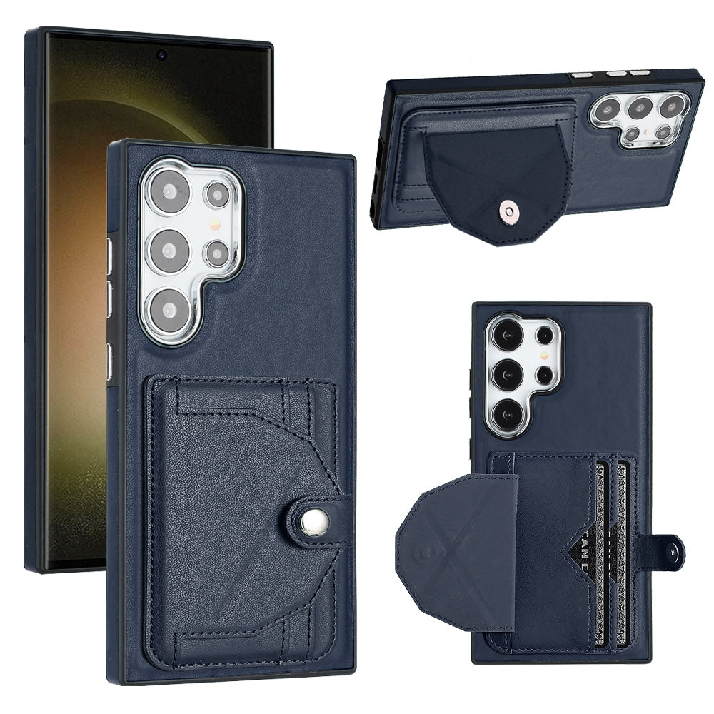 Samsung Galaxy S24 Ultra 5G Shockproof Leather Phone Case with Card Holder - Stylish, Durable, and Convenient