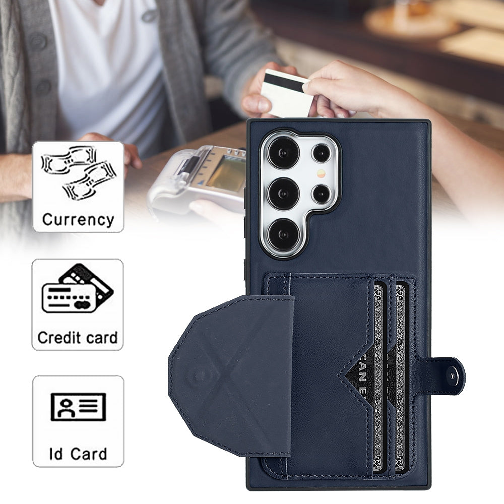 Samsung Galaxy S24 Ultra 5G Shockproof Leather Phone Case with Card Holder - Stylish, Durable, and Convenient