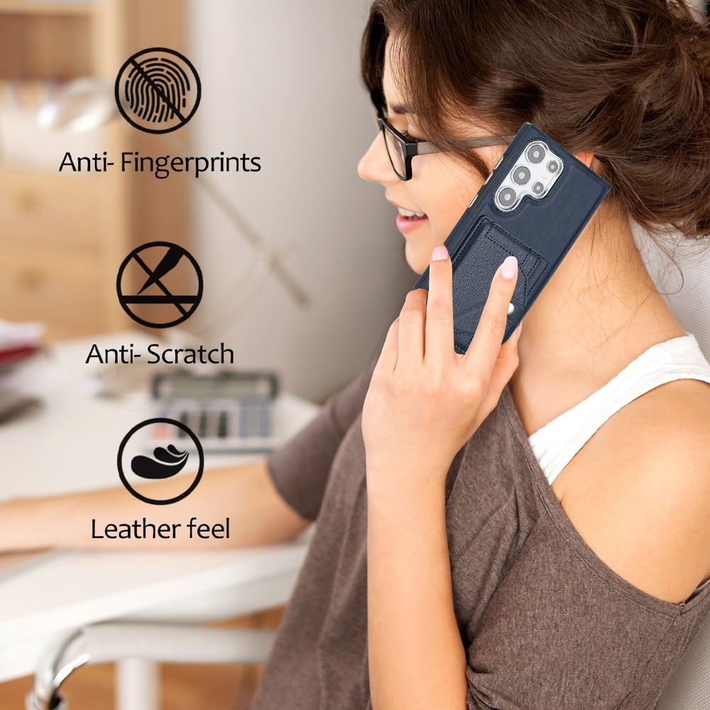 Samsung Galaxy S24 Ultra 5G Shockproof Leather Phone Case with Card Holder - Stylish, Durable, and Convenient