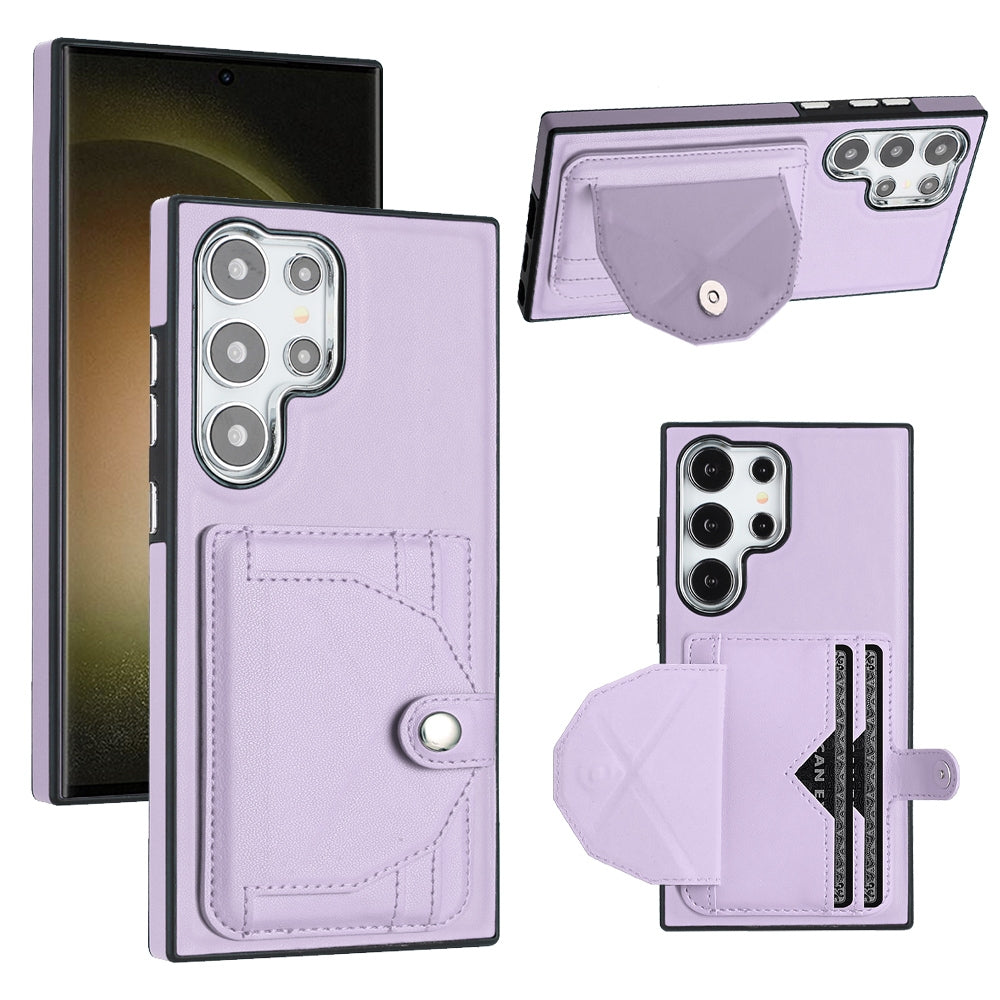 Samsung Galaxy S24 Ultra 5G Shockproof Leather Phone Case with Card Holder - Stylish, Durable, and Convenient