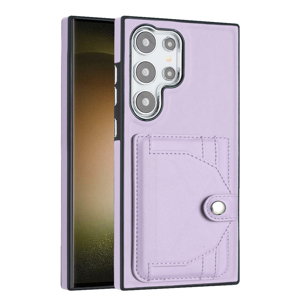 Samsung Galaxy S24 Ultra 5G Shockproof Leather Phone Case with Card Holder - Stylish, Durable, and Convenient