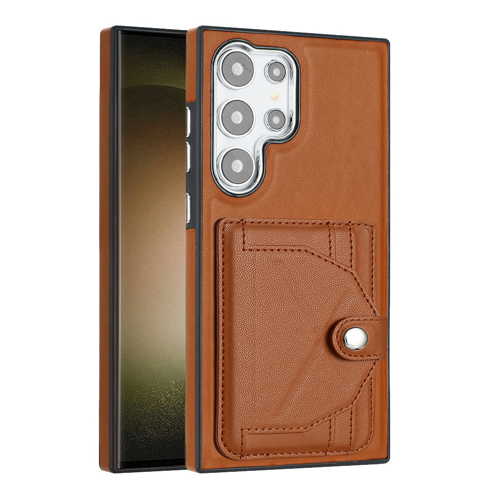 Samsung Galaxy S24 Ultra 5G Shockproof Leather Phone Case with Card Holder - Stylish, Durable, and Convenient
