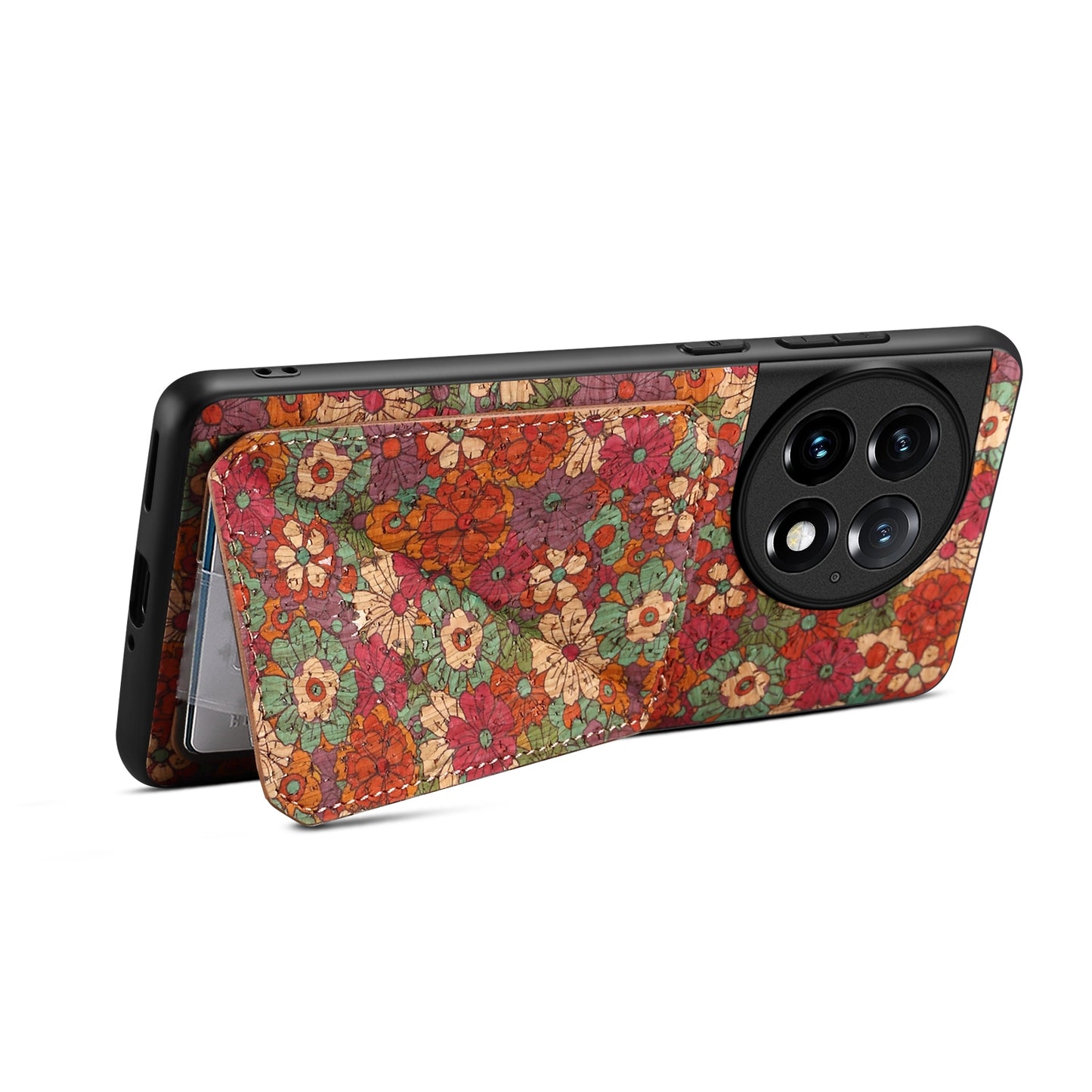 OnePlus Ace 2 Pro Dual Card Slot Holder Phone Case – Patterned Design, Scratch & Dirt Protection, Convenient Holder