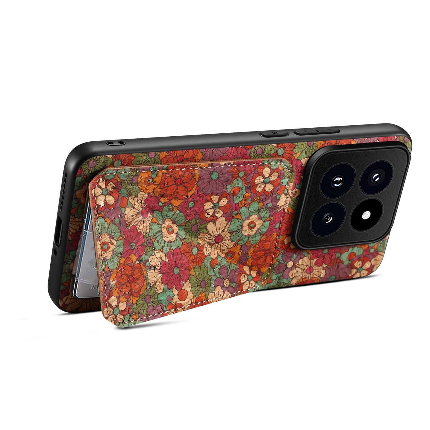 Xiaomi 14 Pro Dual Card Slot Holder Phone Case – Patterned Design, Scratch & Dirt Protection, Convenient Holder