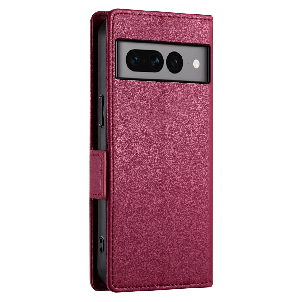 Google Pixel 7 Pro Wallet Case - Luxury Magnetic PU Leather Flip Cover with Card Slots, Stand & Shockproof Protection