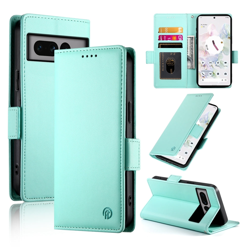 Google Pixel 7 Pro Wallet Case - Luxury Magnetic PU Leather Flip Cover with Card Slots, Stand & Shockproof Protection